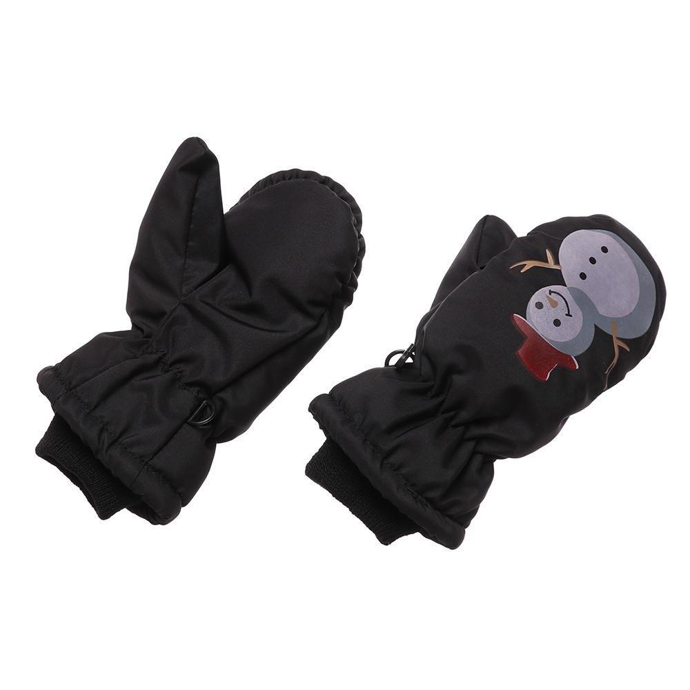 MIHAN1 Găng Tay Trượt Tuyết Vải Nhung Dày Chống Trượt Chống Thấm Đáng Yêu Dành Cho Trẻ 0-5 Tuổi