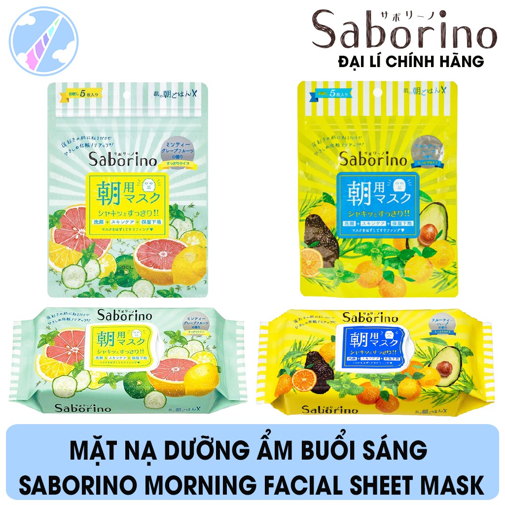 Mặt Nạ Dưỡng Ẩm Buổi Sáng Saborino Morning Facial Sheet Mask