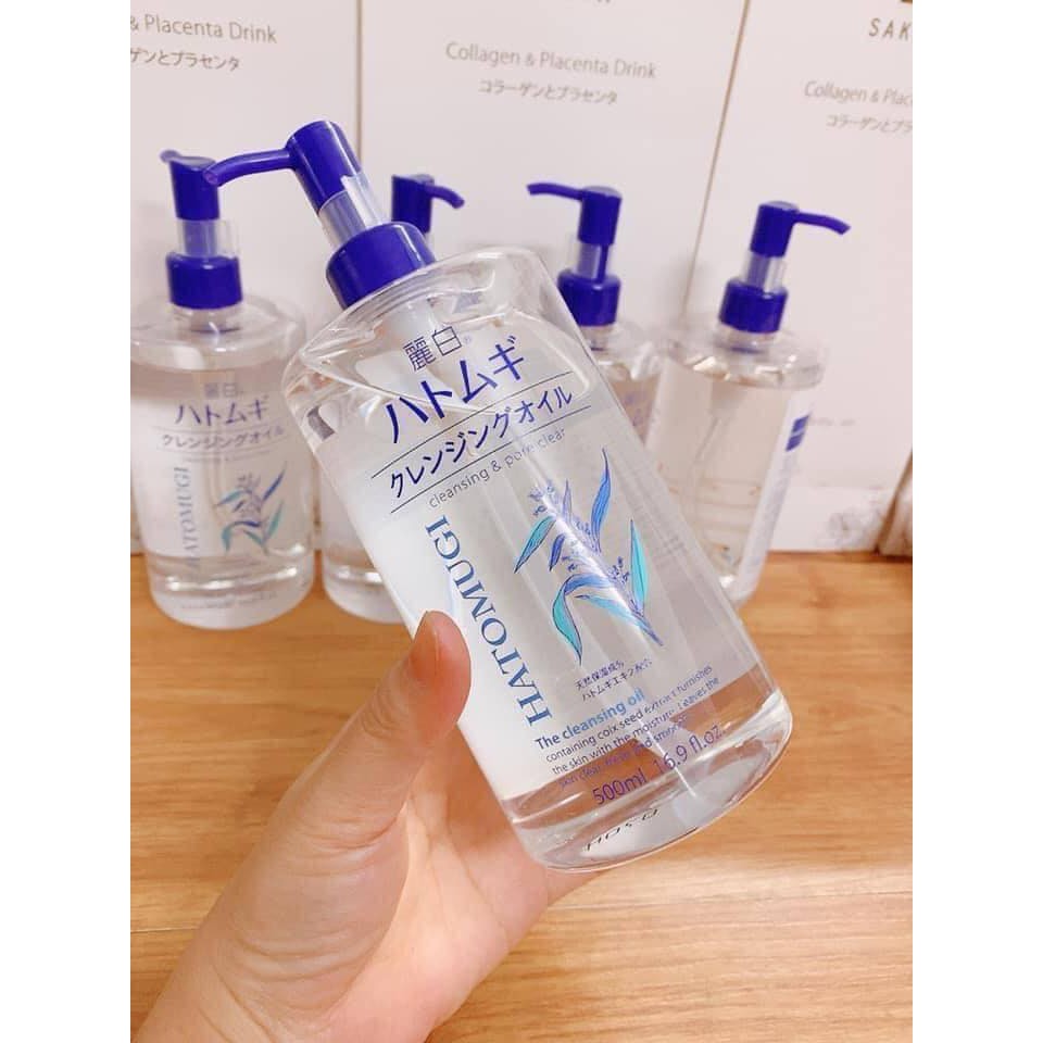 Tẩy trang ý dĩ Hatomugi The Cleansing Oil Nhật Bản 500ml
