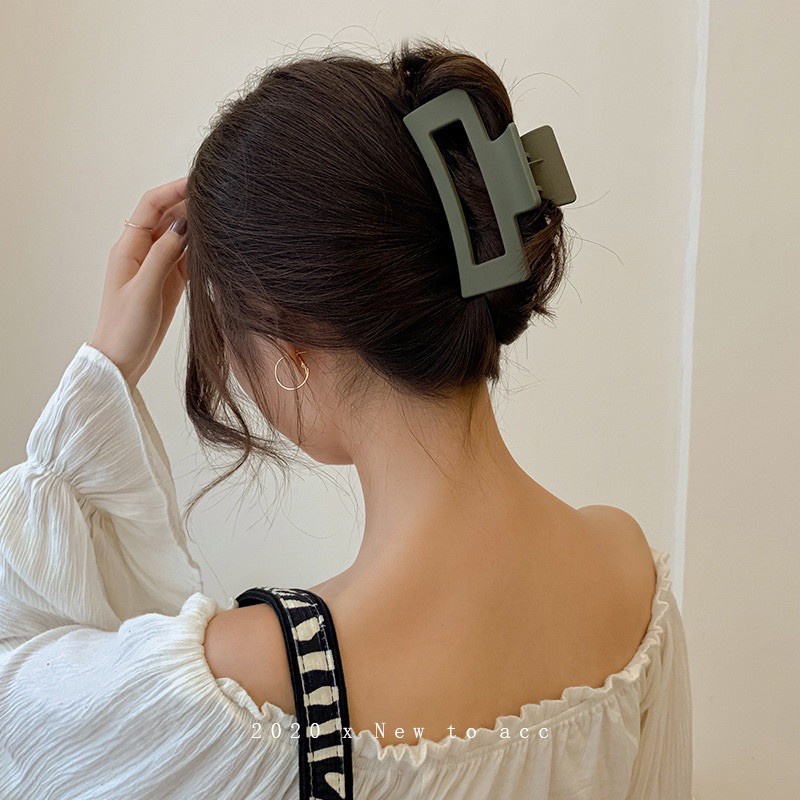 Kẹp tóc Acrylic màu sắc đơn giản thời trang Hàn Quốc