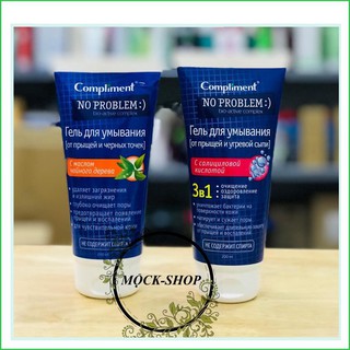 Gel rửa mặt Compliment No Problem giảm viêm, mụn rõ rệt