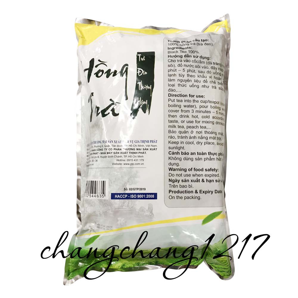 Hồng Trà Đen Pha Trà Sữa Gia Thịnh Phát Gói 1kg (Vàng)