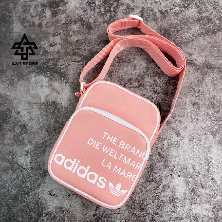 Túi Đeo Chéo Adidas Hồng Vintage Mini Bag Pink Full Tag Code