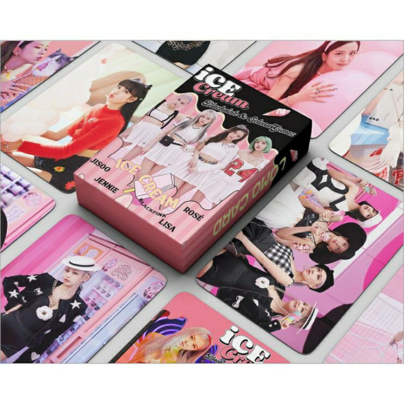 bộ lomo card 54 pcs BLACKPINK trong mv Ice Cream. đủ các thành viên Jisoo Jennie Rosé Lisa