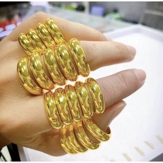 Nhẫn vàng trơn 5 chỉ mạ vàng 24k - có khắc mọc 9999