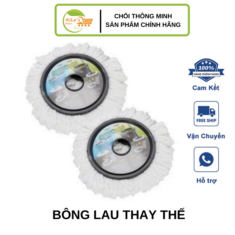 Bộ 2 bông lau nhà thay thế cho Mini Spin Mop Lock&amp;Lock ETM451