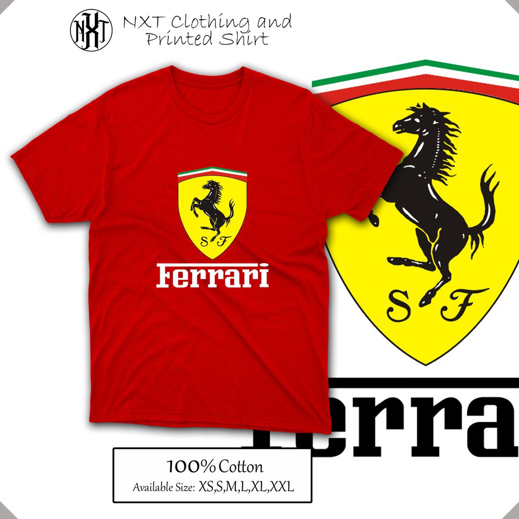 Áo Thun Ferrari Car Brand Logo