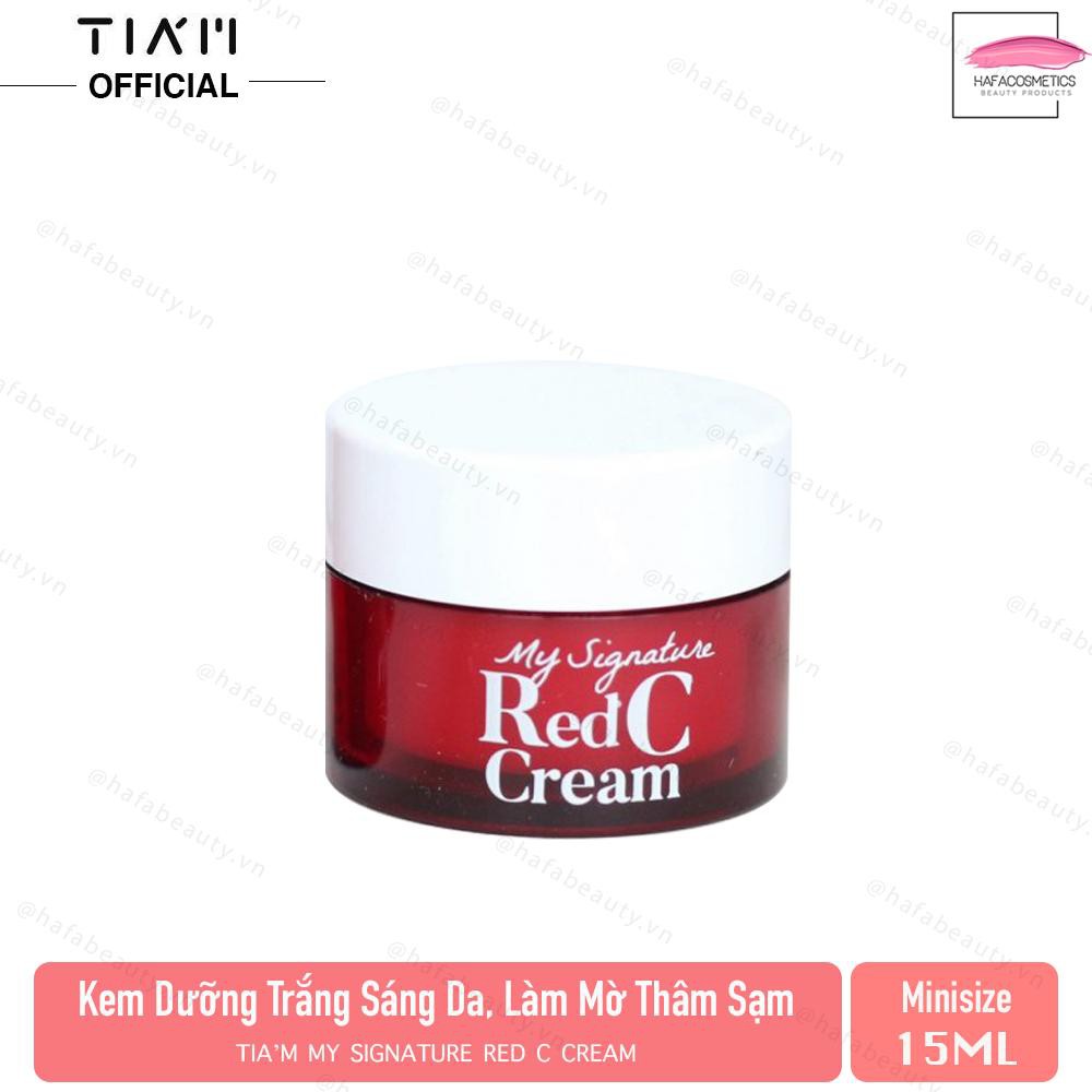 [11/2021] Kem dưỡng vitamin C dưỡng trắng da, làm mờ thâm Tiam My Signature Red C Cream 15ml