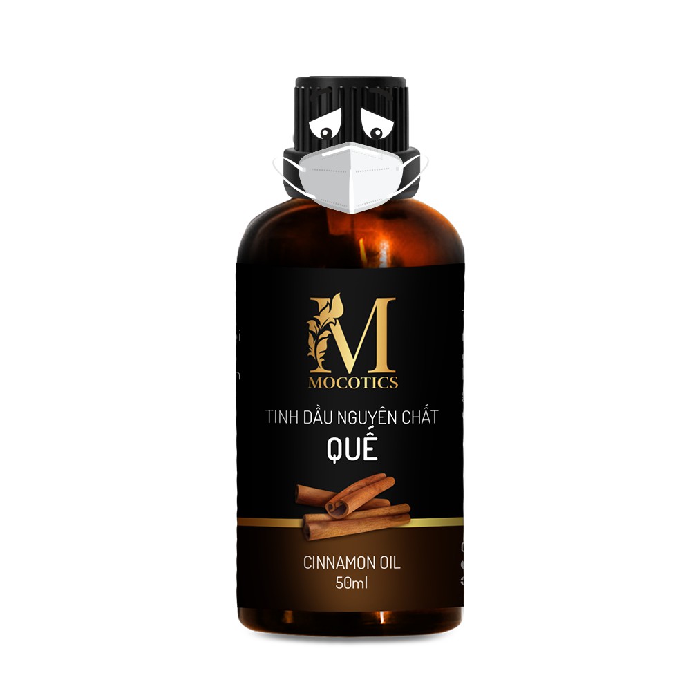 Tinh Dầu Vỏ Quế Mocotics Chai 50ML | 100% Thiên Nhiên Nguyên Chất | Xông Thơm Phòng | Tặng lọ treo tinh dầu treo xe