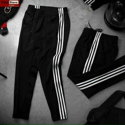 Quần jogger Nam Ba Sọc Thun poly ống buông