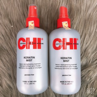 XỊT DƯỠNG ẨM CHI KERATIN MIST LEAVE IN STRANGTHENING TREATMENT 355ML