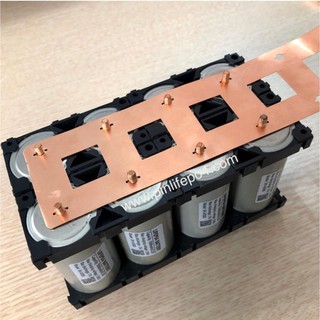 Kẽm nối pin 32650 sợi kép bằng đồng đỏ dày 0.2mm khoảng cách lỗ 34.5mm