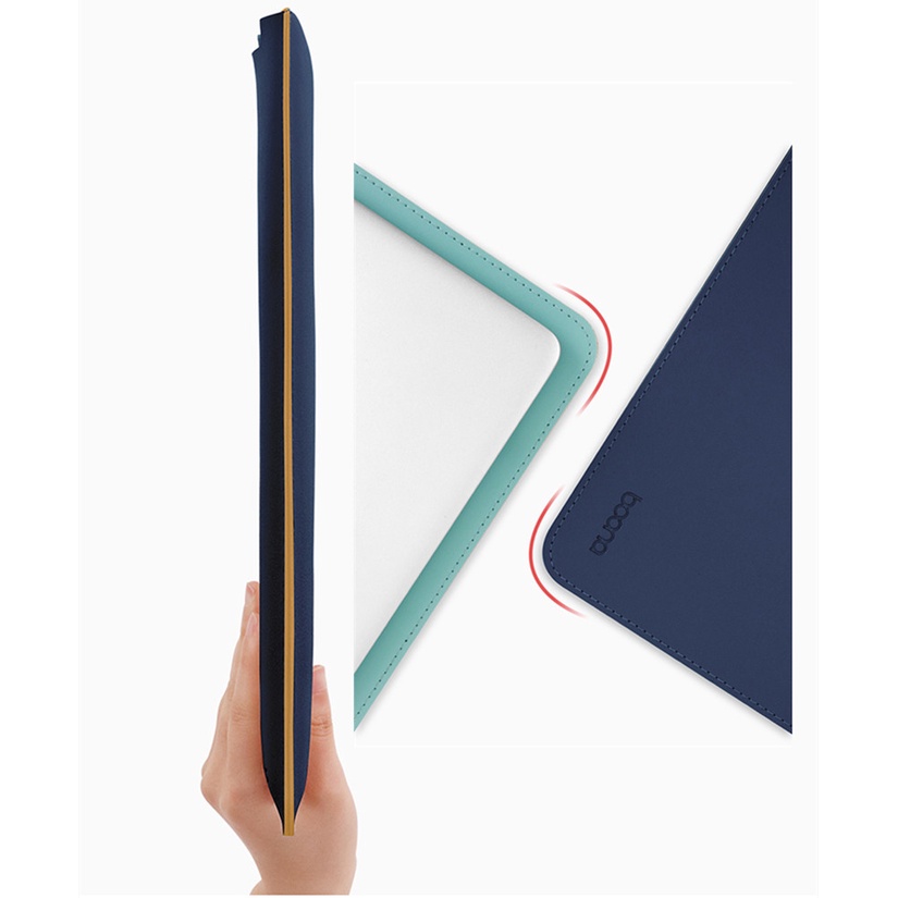 Baona/ RT Túi đựng laptop bằng da chống thấm nước dành cho Matebook Air Pro 11 12 13 14 15.6 inch
