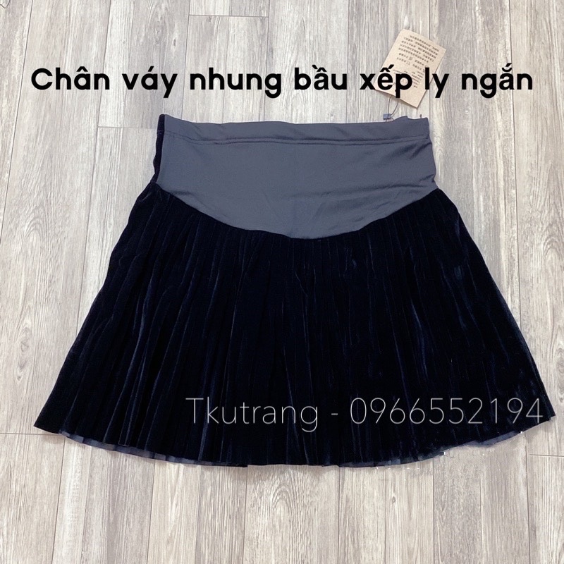 Chân váy bầu nhung tuyết siêu đẹp - siêu ấm
