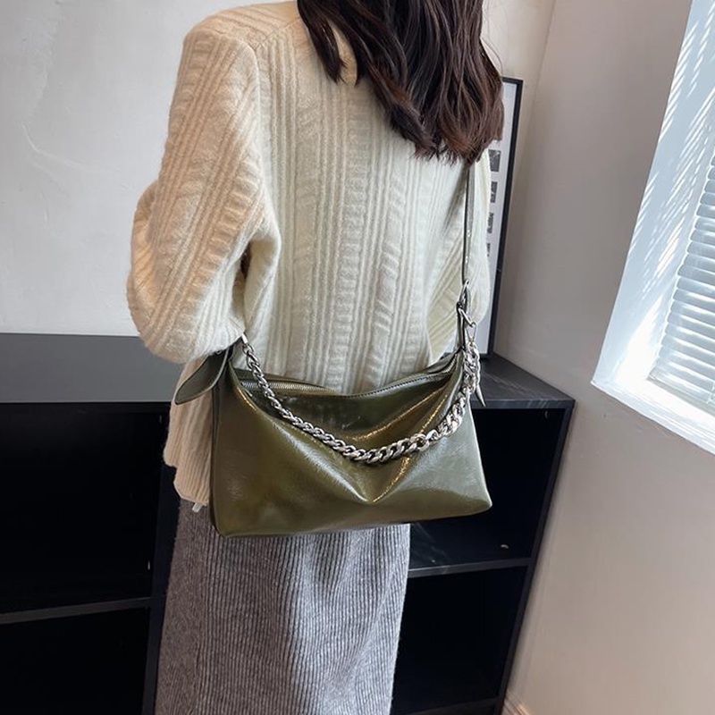 Túi Đeo Chéo Bằng Da Mềm Có Khóa Kéo Phong Cách vintage Dành Cho Nữ