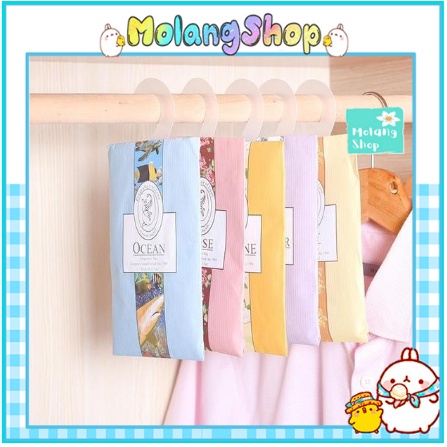 Túi thơm treo hương tự nhiên, Túi thơm có móc treo Molangshop