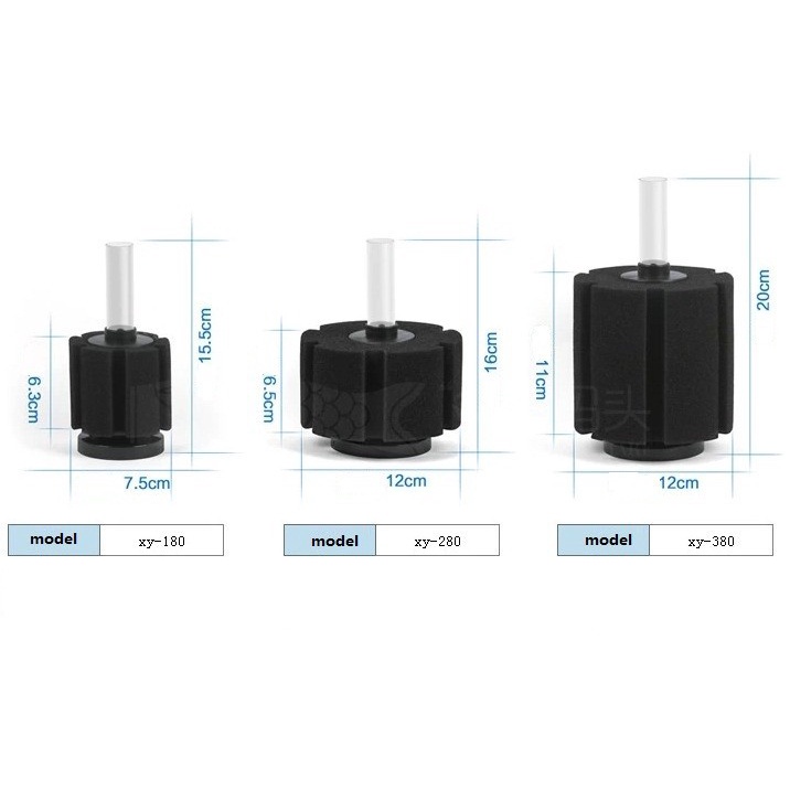 Lọc khí - Lọc vi sinh - Lọc sủi vi sinh bể cá XY - 168,  XY-180, XY 280, XY 380, XY 2882, QS100, LỌC GÓC, LỌC TAIWAN.