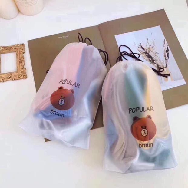 Set 10 Đôi Tất Gấu Kèm Túi Xinh Xắn