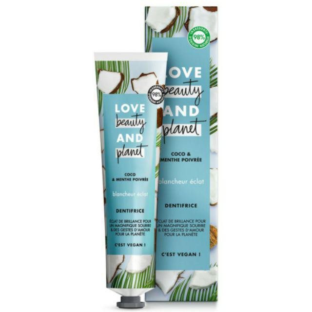 Kem Đánh Răng Love Beauty And Planet Bạc hà trắng sáng rạng ngời 75ml