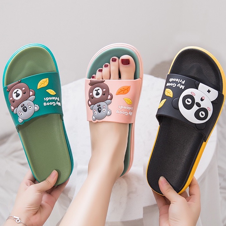 Mẫu MỚi- Dép Quai Ngang Gấu Panda Xinh Xắn DP06- Theshe