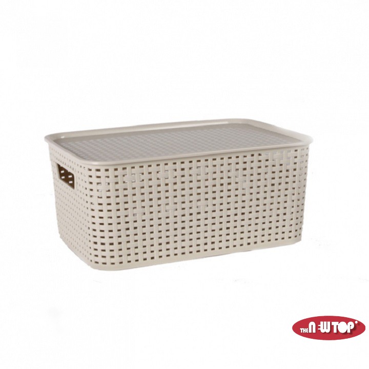 Giỏ Đựng Đồ Hàn Quốc Có Nắp Cỡ Trung Song Long 2573