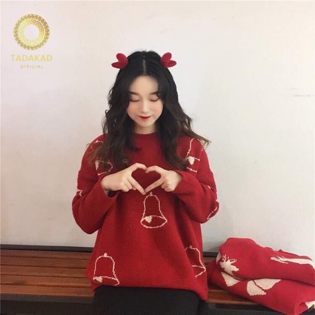 Áo Len NOEL, Giáng Sinh Nữ, Dáng Dài, Chui Đầu, Phong Cách Lười, Áo Dày Cho Mùa Thu Đông Hot 2021-TADAKAD Shop | BigBuy360 - bigbuy360.vn