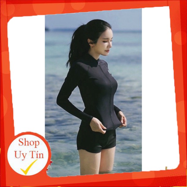 CÓ SIZE Áo KHOÁC bơi, Áo bơi có dây kéo quần dài hoặc quần lửng kín đáo