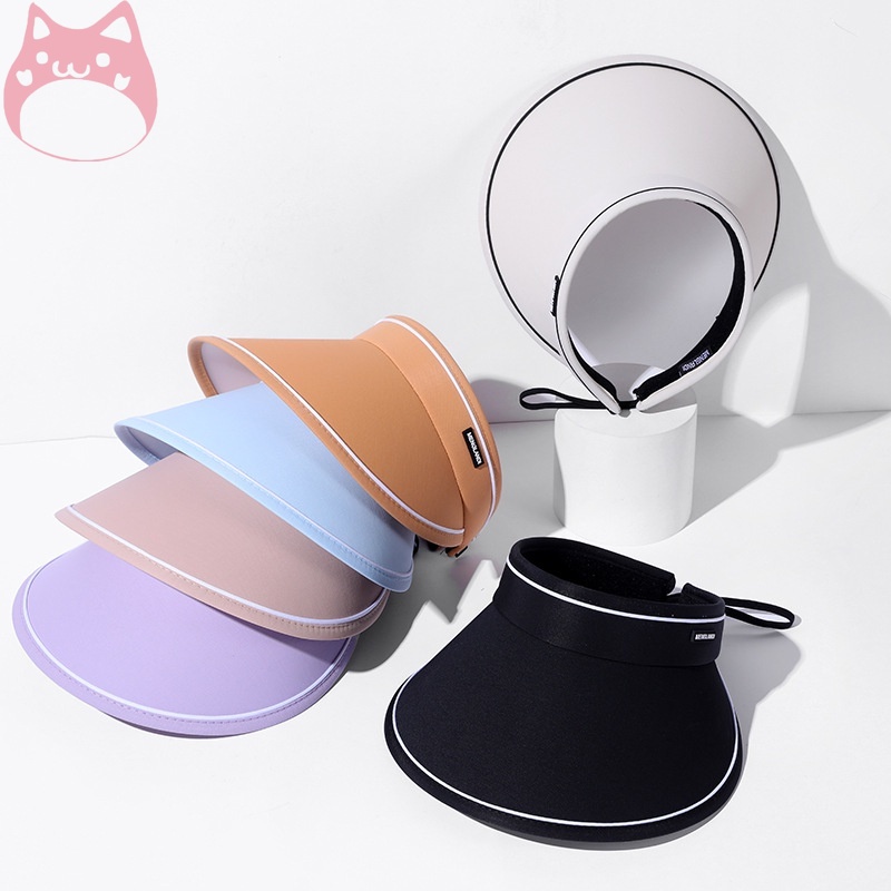 Mũ Rộng Vành Hở Chóp Chống Tia UV Có Thể Điều Chỉnh Kích Thước Thời Trang Đi Biển Mùa Hè Cho Nữ