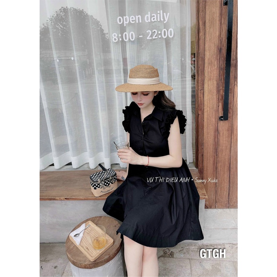 Váy Bầu Công Sở Đầm Bầu Dáng Suông Cổ sơ mi Freesize từ 43-70kg