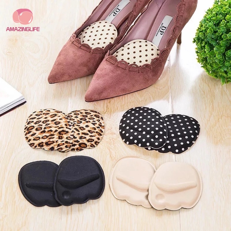Set 1 Cặp Miếng Lót Giày Cao Gót Mềm Mại Thoáng Khí Giảm Đau Chống Trượt Cho Nữ