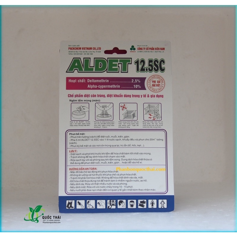 Chế Phẩm Diệt Muỗi,Nhúng Mùng Màn ALDET 12.5SC (5ml)
