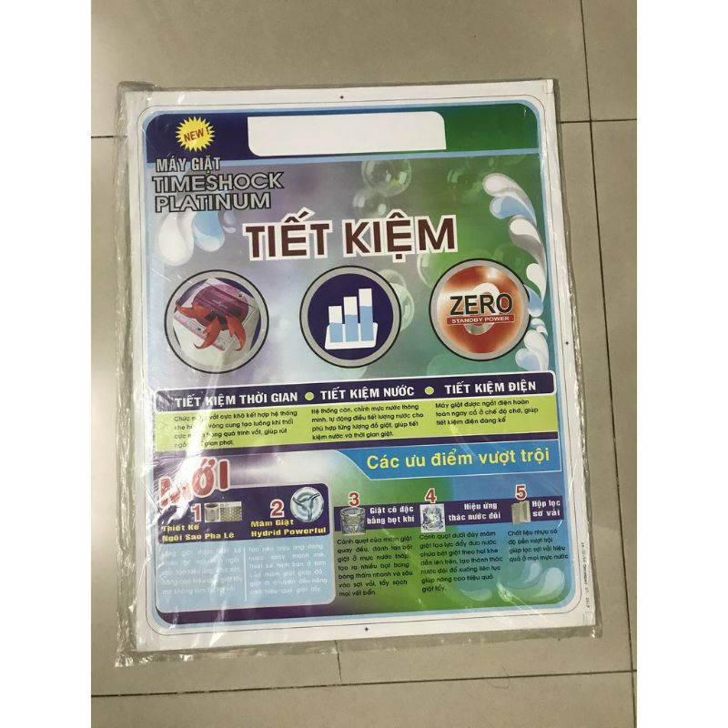 combo 5 tem máy giặt không ghi thương hiệu