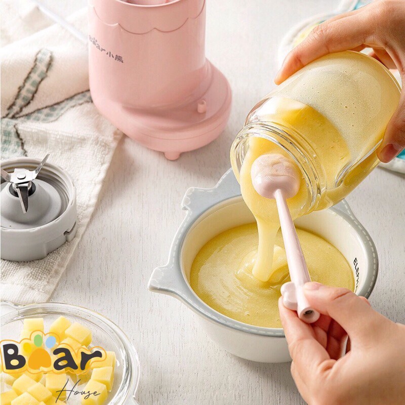 MÁY XAY ĐA NĂNG CHO BÉ ĂN DẶM 3 CỐC THUỶ TINH BEAR C04J1