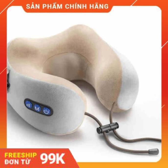 [FreeShip99K] Gối Massage Vòng Cổ Chữ U 360 Đa Năng - Hỗ Trợ Mát Xa Vùng Cổ Vai Gáy