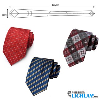 Cà vạt công sở bản lớn lụa cao cấp