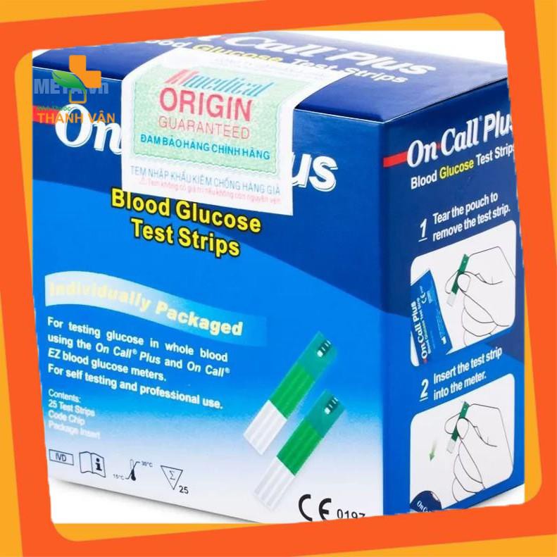 Que thử của máy đo đường huyết On Call Plus (hộp 25 que) Cao cấp