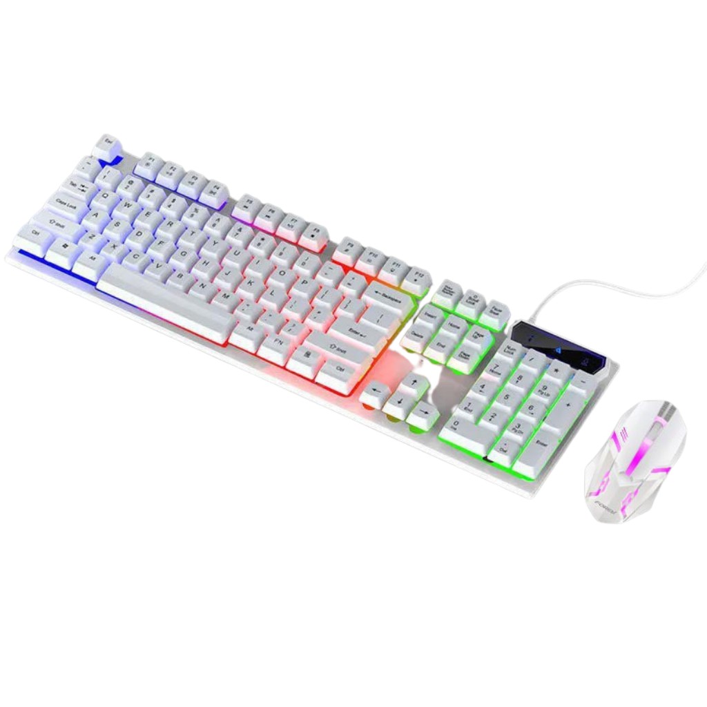 Phím Chuột Giả Cơ Forev, Keyboard Bàn Phím Chuột Máy Tính đèn LED 7 Màu Siêu Nét Chống Nước, Hàng chính Hãng