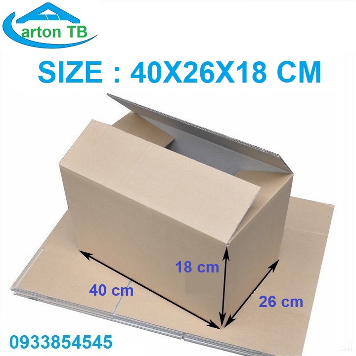 thùng carton lớn size 40x30x20 cm - hộp carton đóng hàng giá rẻ