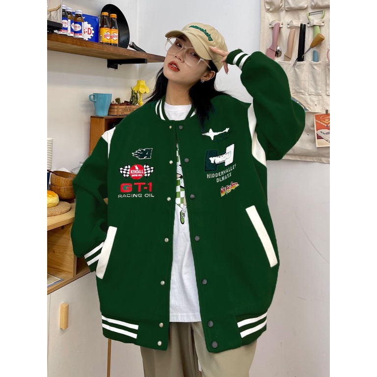 Áo Khoác Nữ Chất Nỉ Mềm Mịn Kiểu Dáng Bomber Form Rộng In Hình Sịn Sò Mặc Thoải Mái NEW UNISEX