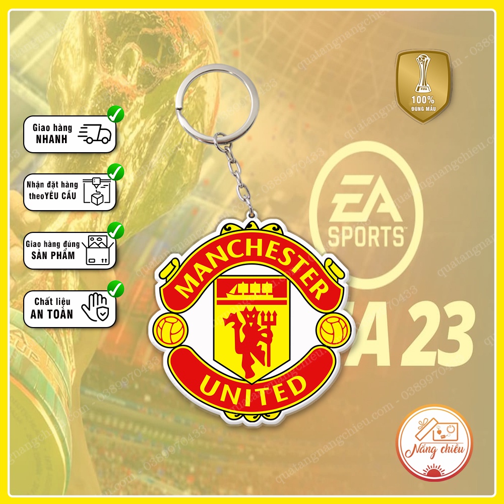 Móc Khóa Mica In Logo CLB Bóng Đá | Bayern, Chelsea, Juventus, Arsenal, Barcelona, AC Milan ☘️Quà Tặng Nắng Chiều☘️