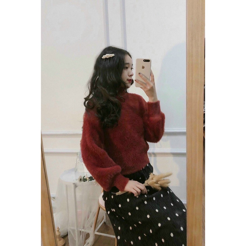 Áo Len Lông Thỏ Cổ Lọ 3 Phân Mềm Mịn Hàng Quảng Châu Loại 1 | BigBuy360 - bigbuy360.vn