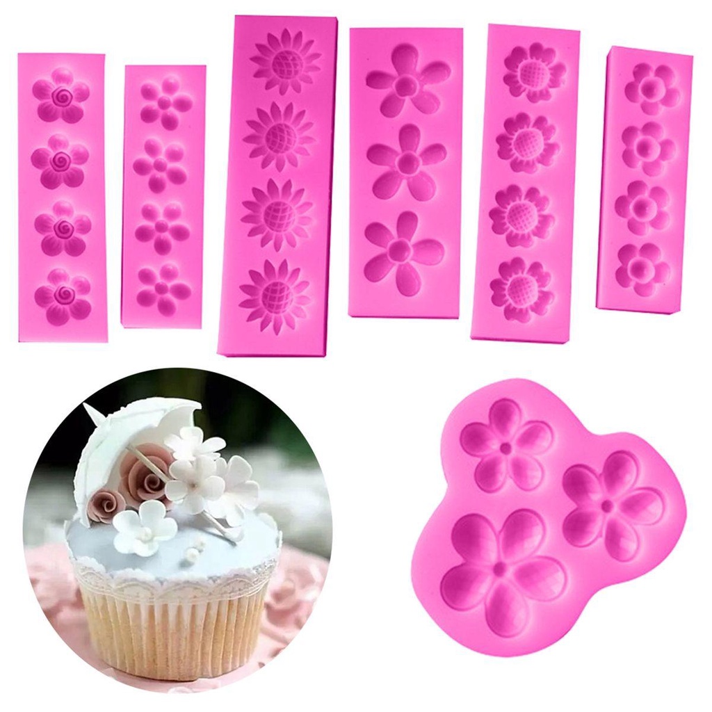 AUGUSTINA Khuôn Làm Bánh Hình Hoa Cúc / Hướng Dương Mini Tiện Dụng Cho Nhà Bếp