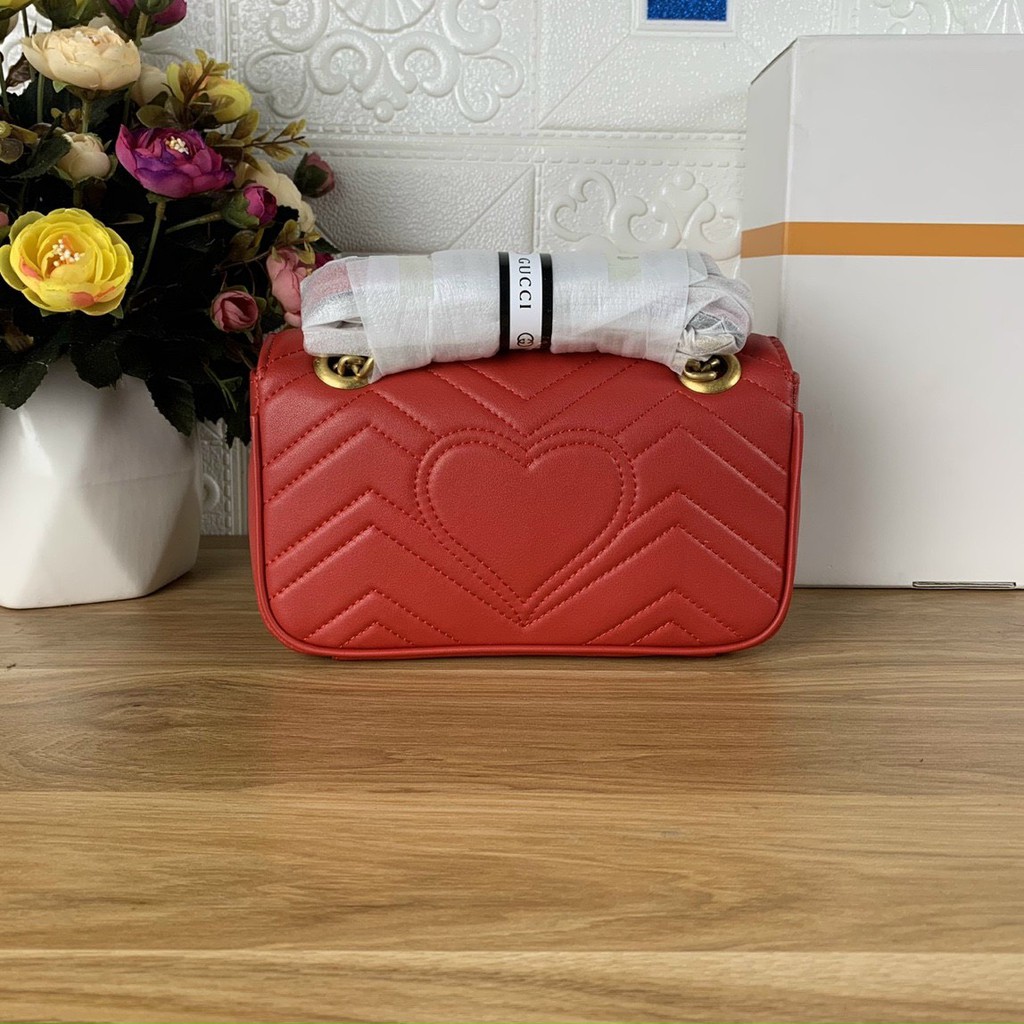 Túi xách Gucci Marmont màu đỏ size (có sẵn)
