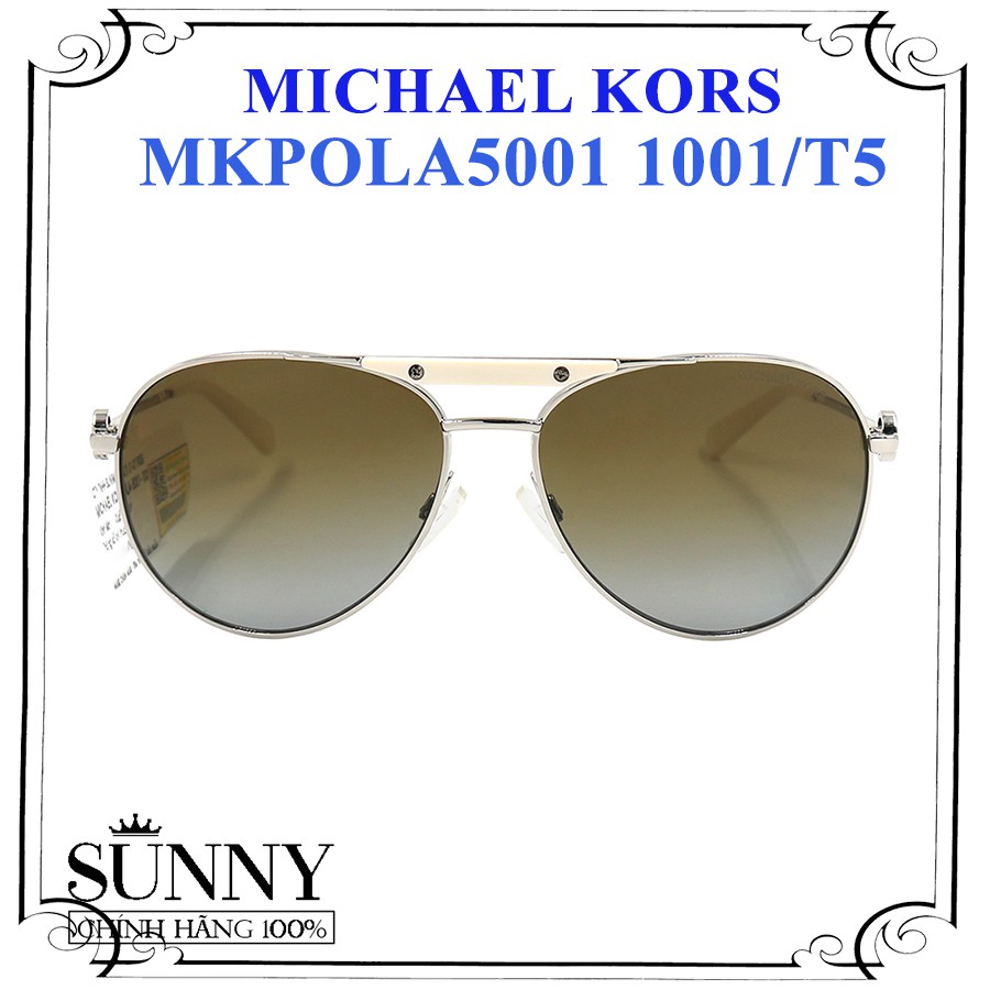 MKPOLA5001 1001/T5 kính mát chính hãng Michael Kors chính hãng, thiết kế dễ đeo bảo vệ mắt