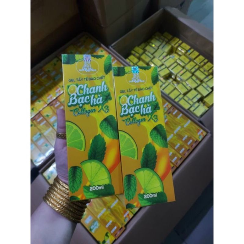 Tẩy tế bào chanh bạc hà Collagen X3 Đông Anh
