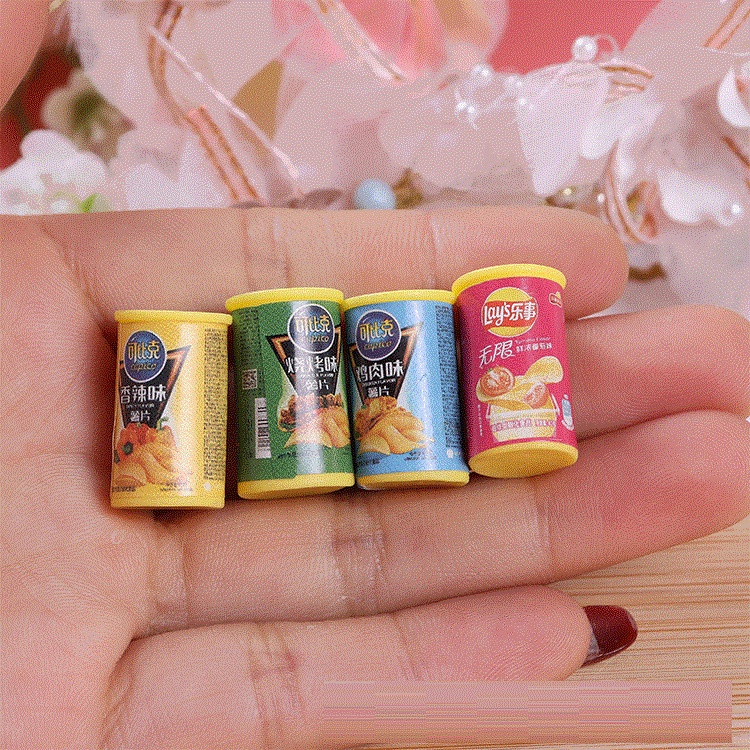 Mô hình hộp snack tròn phụ kiện trang trí nhà búp bê [1 cái]