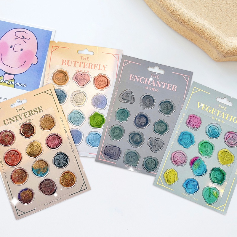 Bộ 12 Miếng Dán Trang Trí Chống Thấm Nước Sáng Tạo