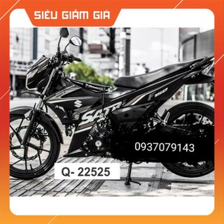 Tem rời Satria Fi trắng đen xám
