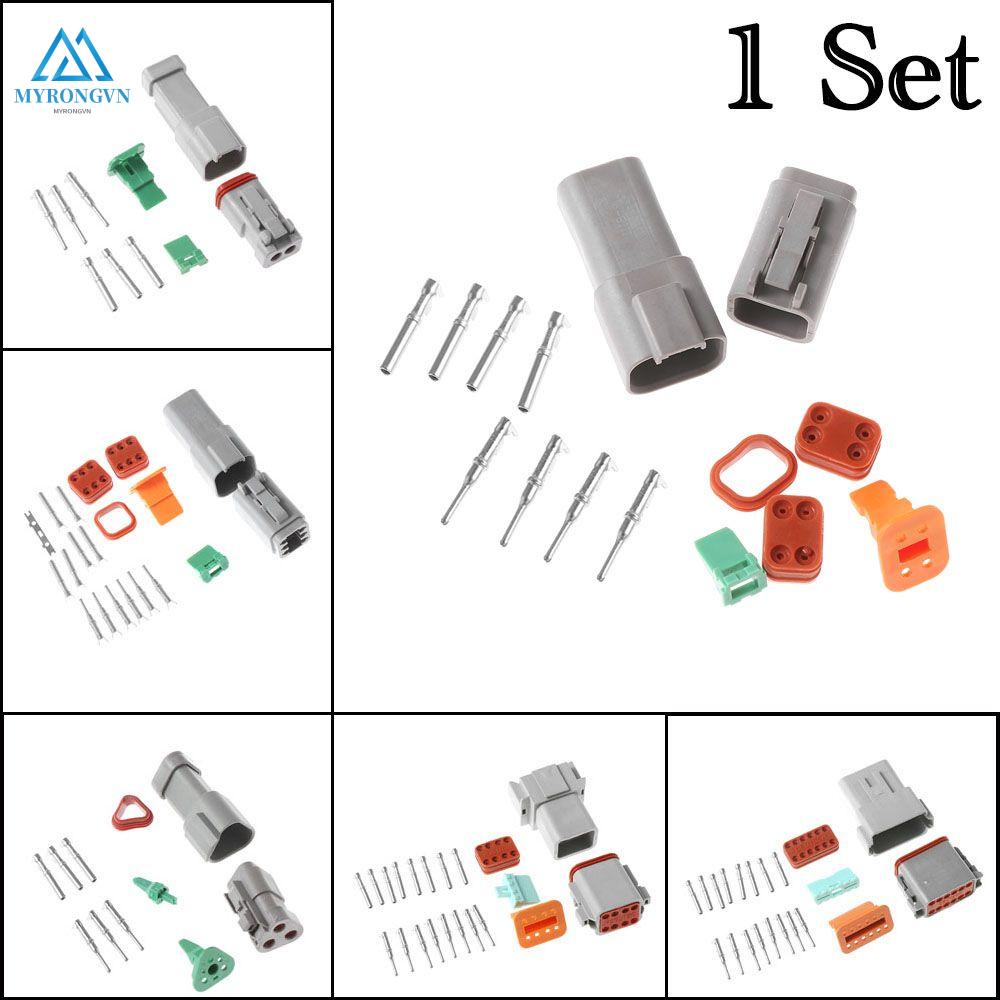 Set đầu nối dây điện chống thấm nước Dt06 / 04 2 / 3 / 4 / 6 / 8 / 12 chấu cho xe hơi / xe tải / xe máy