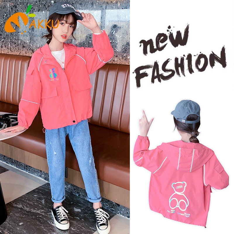 Áo Khoác Bóng Chày Phong Cách Hàn Quốc Xinh Xắn Cho Bé Gái